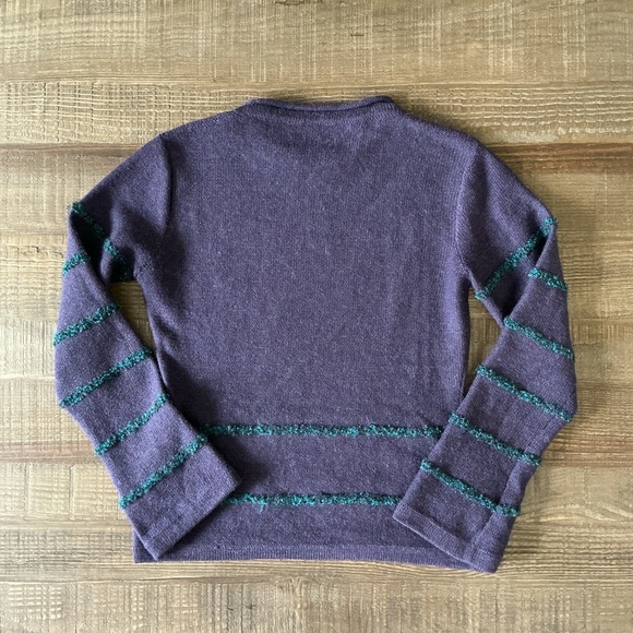 Everything Alpaca Purple Sweater with Blue Green Accents - Picture 5 of 5
